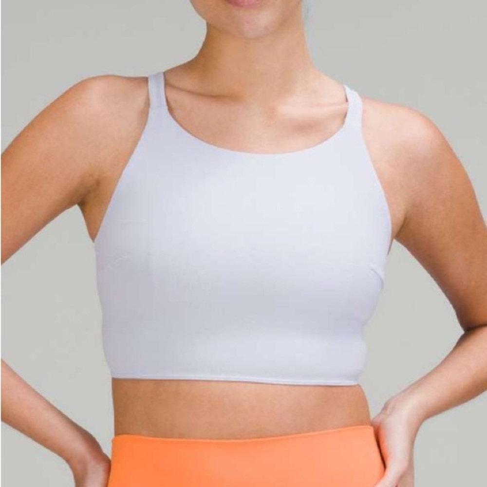 lululemon athletica Light Gray High-Neck Sports Bra